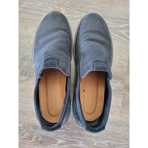 ECCO Mens Fusion Slip On Black Leather Gore-Tex Waterproof Shoes 47 13-13.5 #1 main image 8